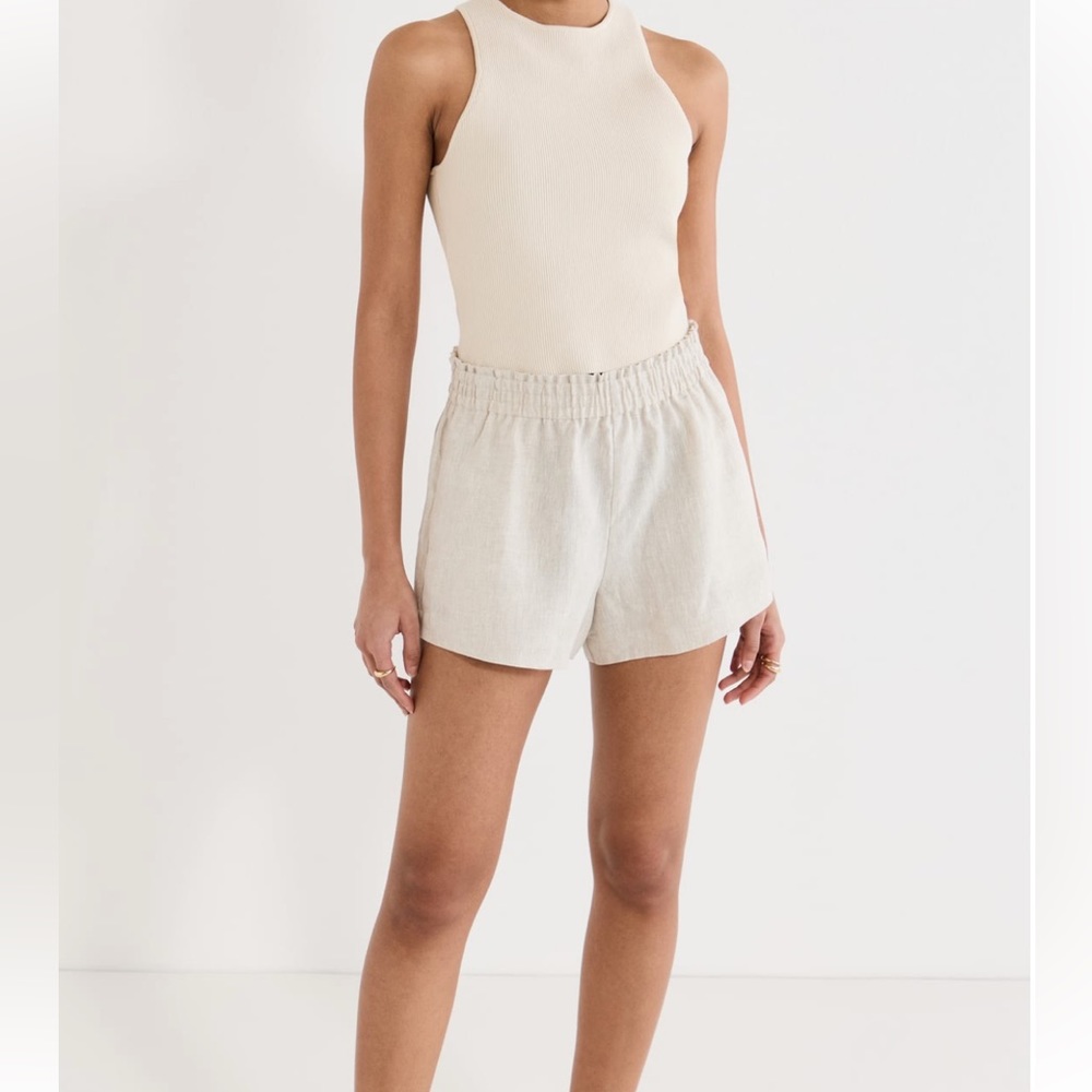 Reformation Mila Linen Shorts